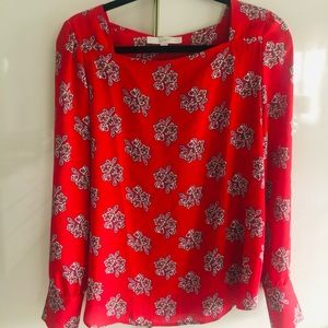 LOFT Print polyester blouse-size M